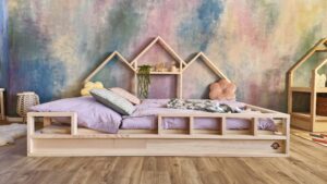 Bodenbett mit Rausfallschutz 140x200 – Titelbild vom Modell VISP