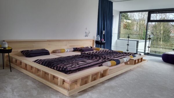Co Sleeping Bett 270x200 – linke Seitenansicht mit Rausfallschutz – LUGANO
