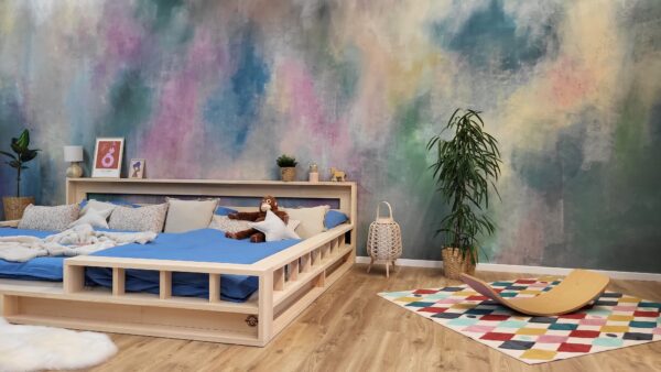 XXL Bett 270x200 – rechte Seitenansicht mit komfortabler Einstiegshöhe und stabilem Rahmen