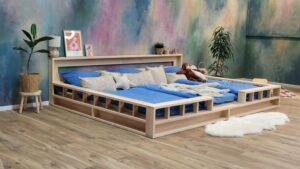 XXL Bett 270x200 mit Rausfallschutz – Titelbild des Familienbett-Modells LUZERN