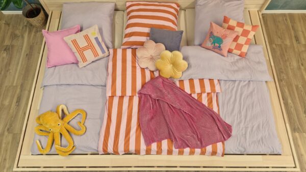 Familienbett Massivholz 280x200 cm – Draufsicht