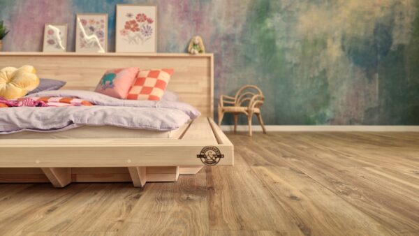 Familienbett Massivholz 280x200 cm – rechte Seitenansicht