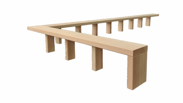 Familienbett Montessori 300x200 – Rausfallschutz links