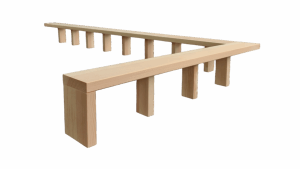 Familienbett Montessori 300x200 – Rausfallschutz rechts