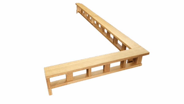 Montessori Familienbett – Rausfallschutz rechts in 320×200
