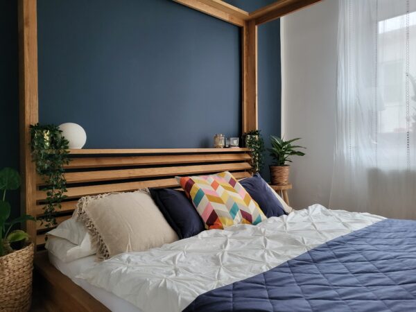 bodenbett für erwachsene 200x200 – linke seitenansicht