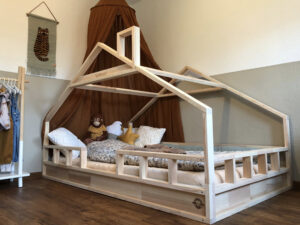 hausbett 140x200 mit rausfallschutz – rechte ecke