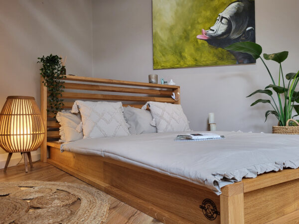massivholz futonbett VIETNAM 180x200 linke Seitenansicht