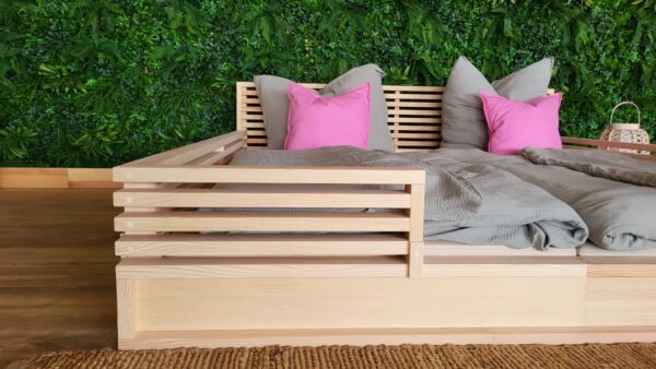 montessori bett 160x200 – linke ecke aus massivholz