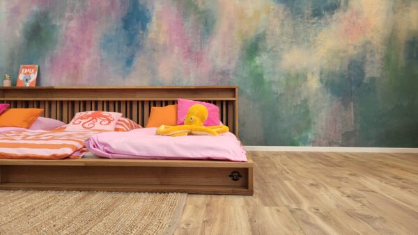 Massivholz Familienbett WEGGIS in 320×200 – rechte Seitenansicht