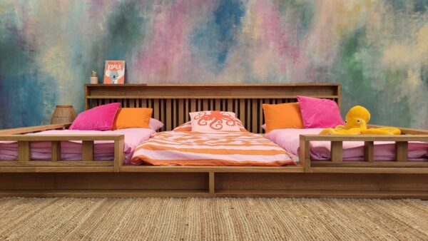 Montessori Familienbett mit Rausfallschutz – Modell WEGGIS in 320×200